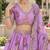 Women's Lavender Zari Sequin Embroidery Work Lehenga Choli