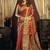 orange tissue with tassels traditional wear saree