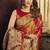 orange tissue with tassels traditional wear saree