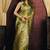 olive tissue with tassels traditional wear saree
