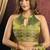 olive tissue with tassels traditional wear saree