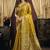 mustard tissue with tassels traditional wear saree