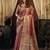 peach tissue with tassels traditional wear saree