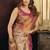 peach tissue with tassels traditional wear saree