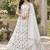 Women's White Tube Beads Multi Sequin Embroidery Work Lehenga Choli