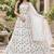 Women's White Tube Beads Multi Sequin Embroidery Work Lehenga Choli