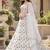 Women's White Tube Beads Multi Sequin Embroidery Work Lehenga Choli