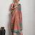 Pink jari embroidery mirror work linan saree with blouse