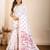 Wine printed semi cotton saree with blouse