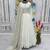 Beautiful White Colour Fully Flair Gown Set Designer Suit Set  