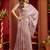 Mauve velvet heavy embroidery sequence work party wear saree