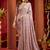 Mauve velvet heavy embroidery sequence work party wear saree