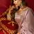 Mauve velvet heavy embroidery sequence work party wear saree