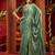 Light cyan velvet heavy embroidery sequence work party wear saree