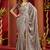 Gray velvet heavy embroidery sequence work party wear saree
