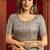 Gray velvet heavy embroidery sequence work party wear saree
