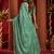 Light sky blue velvet heavy embroidery sequence work party wear saree