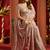 Rose gold velvet heavy embroidery sequence work party wear saree