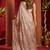 Rose gold velvet heavy embroidery sequence work party wear saree