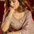 Rose gold velvet heavy embroidery sequence work party wear saree