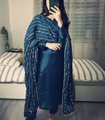 New Designer Party Look Fancy Top With Pent Suit Set With Dupatta