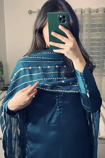 New Designer Party Look Fancy Top With Pent Suit Set With Dupatta