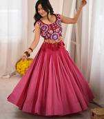 Dark Pink Navratri Lehenga Choli 