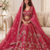 Rani Pink Color Embroidered,Beads,Zari And Sequins Work Silk _Blend Lehnega Choli