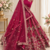 Rani Pink Color Embroidered,Beads,Zari And Sequins Work Silk _Blend Lehnega Choli