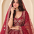 Red Color Embroidered,Beads,Zari And Sequins Work Silk _Blend Lehnega Choli