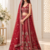 Red Color Embroidered,Beads,Zari And Sequins Work Silk _Blend Lehnega Choli
