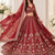 Red Color Embroidered,Beads,Zari And Sequins Work Silk _Blend Lehnega Choli