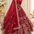 Red Color Embroidered,Beads,Zari And Sequins Work Silk _Blend Lehnega Choli