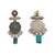 Oxidised silver turquoise earrings