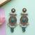 Oxidised silver turquoise earrings