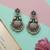Bird motif oxidised silver earrings