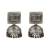 Handcrafted oxidised silver classic jhumka earrings
