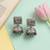 Handcrafted oxidised silver classic jhumka earrings