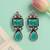 Turquoise stone statement earrings