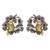Heritage dual plated bird motif silver earrings