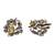 Heritage dual plated bird motif silver earrings
