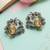 Heritage dual plated bird motif silver earrings
