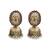 Dual tone silver pearl jhumka earrings