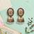 Dual tone silver pearl jhumka earrings