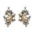 Dual plated peacock motif statement earrings