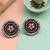 Oxidised silver kundan earrings