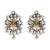 Dual plated ganesha motif silver earrings