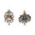 Dual plated ganesha motif silver earrings