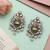 Dual plated ganesha motif silver earrings