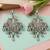 Heritage peacock kundan statement earrings